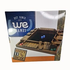 Shut The Box Wooden Board Game With Dice 4 Players Family Party Game Night New